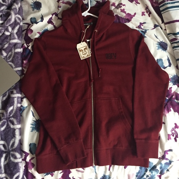 OBEY ZIP UP HOODIE JACKET
