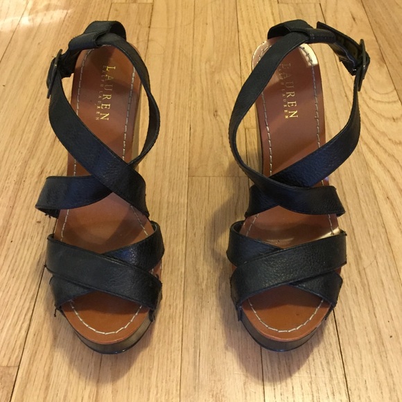 Ralph Lauren Dark Brown Wedges