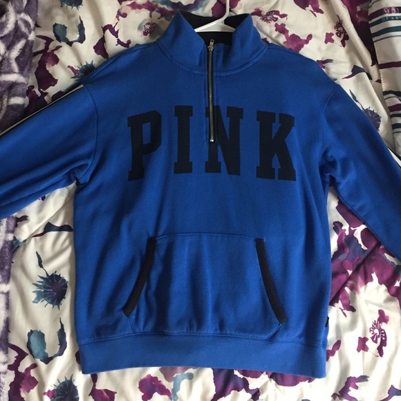 VICTORIA'S SECRET PINK HALF ZIP HOODIE