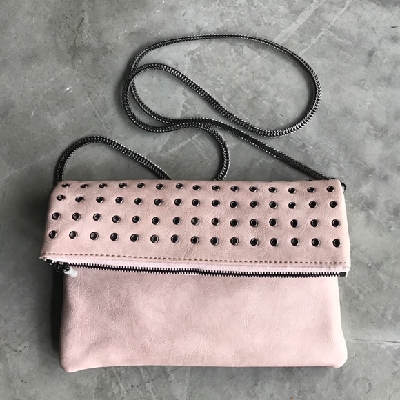 NWT crossbody/fold over clutch w/ gunmetal strap - Picture 2 of 4