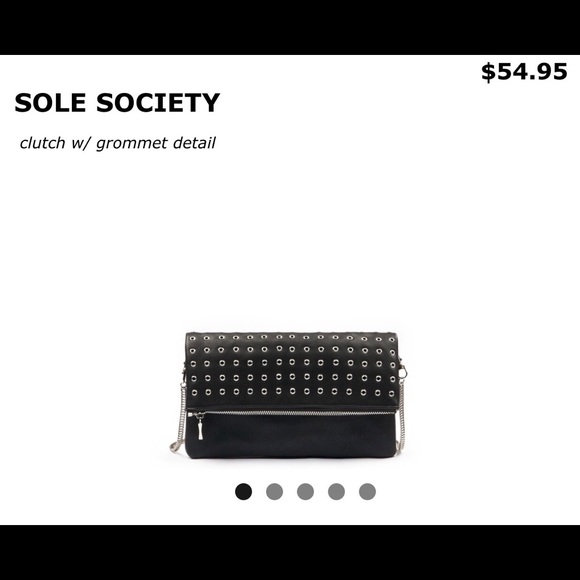 NWT crossbody/fold over clutch w/ gunmetal strap - Picture 4 of 4