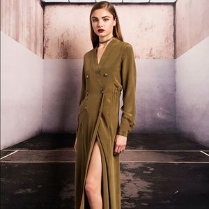 Stone Cold Fox Boston Gown - Olive - Size 2