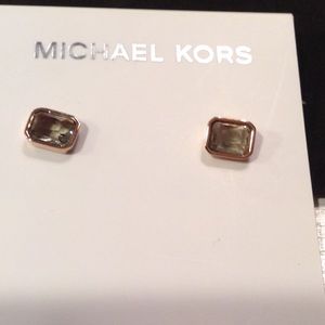 New Michael Kors earrings with small jewelry bag