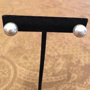 Grey Pearl Earrings made with Swarovski Elements