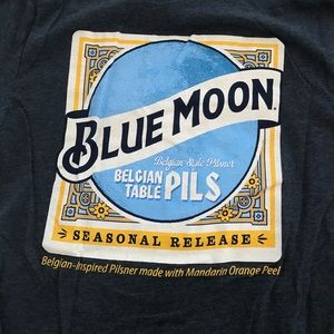 V Neck Blue Moon T-Shirt
