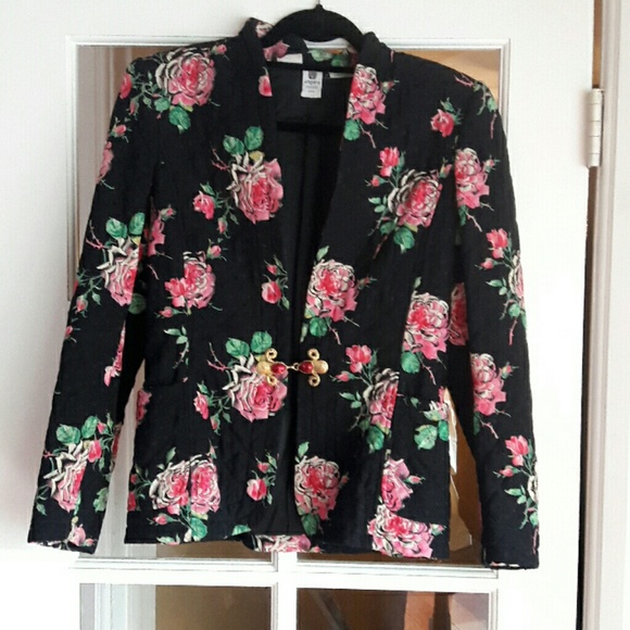 Ungaro Rose Print Blazer - Picture 1 of 3