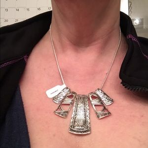 Silver tribal necklace