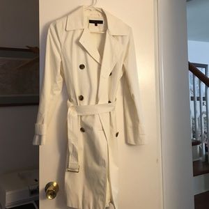 White Anne Klein trench coat