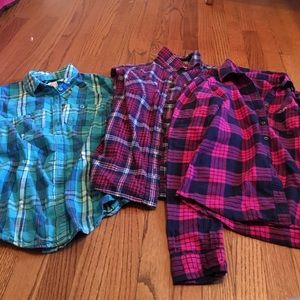 Flannel Lot Hollister, Aeropostale, and American E