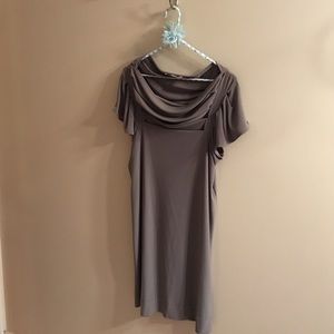 Silver knee length dress