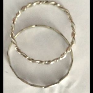 Set of 2 Mexican .925 Silver Bangle Bracelets 🎄🎁
