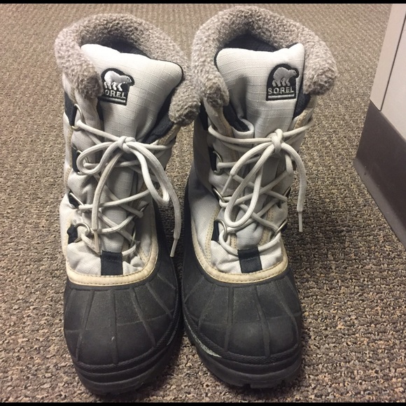 Grey and black Sorel winter boot size 10