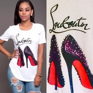 Louboutin Red Bottom Shoes, High Heels T-Shirt