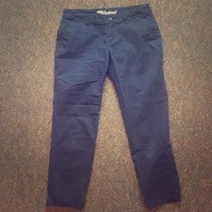 Old Navy dark blue khaki ankle pants
