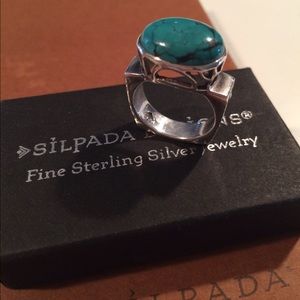 Silpada 100% Real Turquoise Ring Sterling Silver