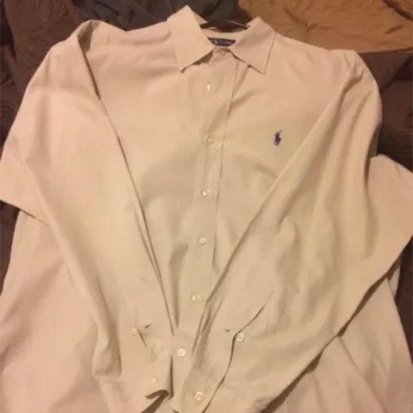 Ralph Lauren beige/tan button down