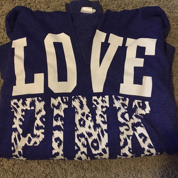 Purple Victoria's secret PINK V-Neck hoodie