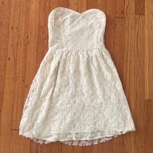 Hollister Lace Strapless Dress