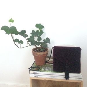 Little purple velvet crossbody bag