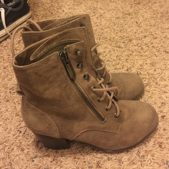 Lace up booties