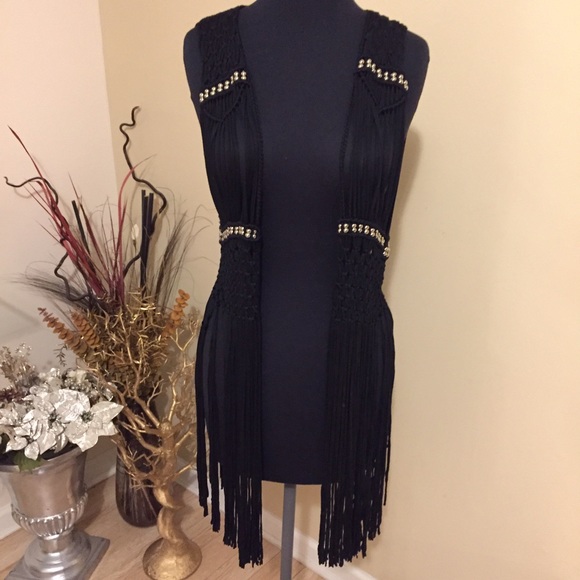 🚨SALE🚨 Black Fringe vest