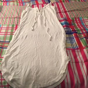 Lace up tank dress
