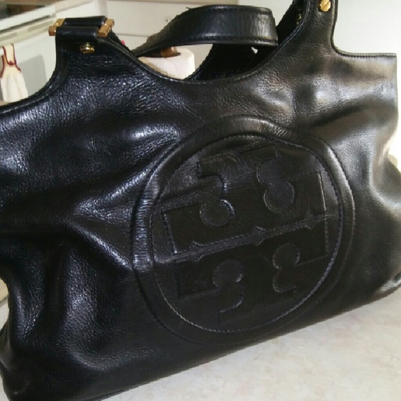 Tory Burch blk leather Ella bag