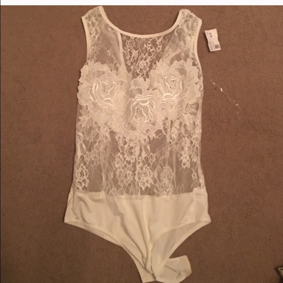 White lace bodysuit