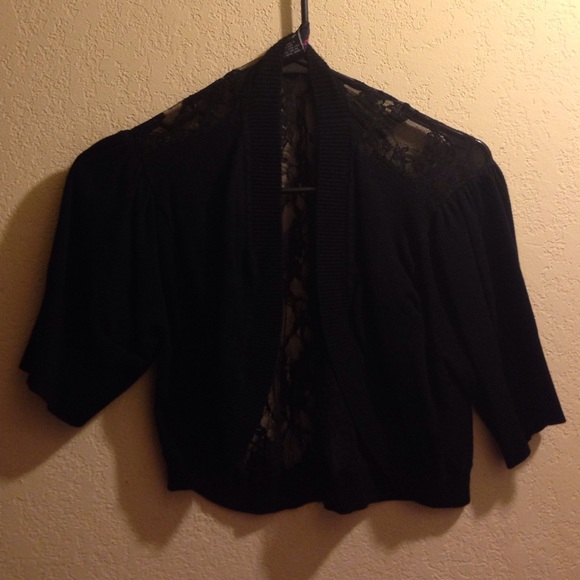 Torrid black lace cardigan