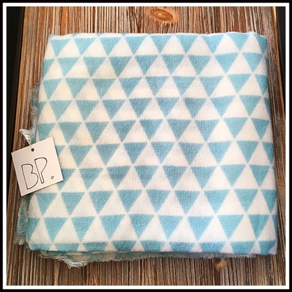 LONG TURQUOISE WHITE WRAP CAPE BLANKET SCARF - Picture 4 of 8