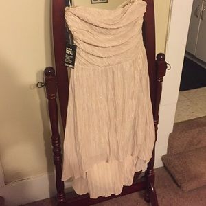 Express sequin strapless dress