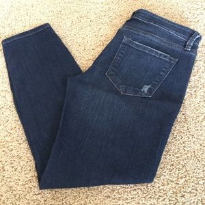 Loft modern skinny ankle jeans distressed