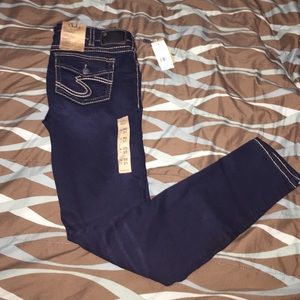 Silver Skinny Jeans- Suki Fit