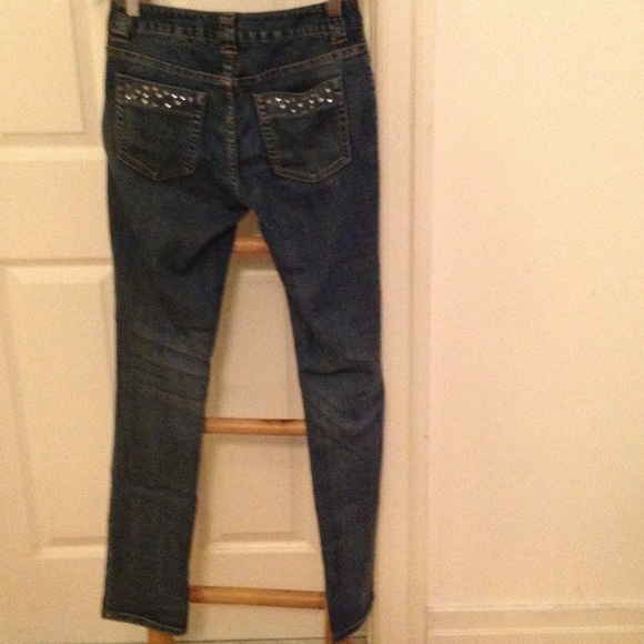 Inc Denim jeans with rhinestone detail. - Picture 2 of 4