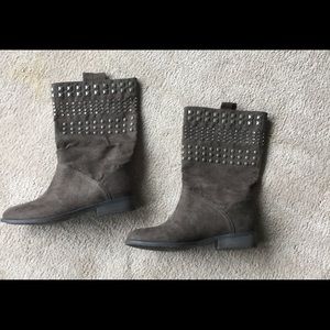 Suede studded boots - size 7.5