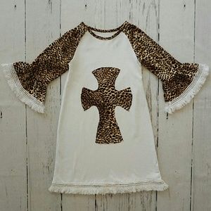 Girls Leopard Cross Dress