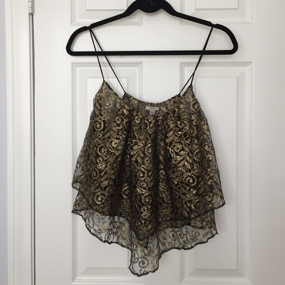 Ecoté top gold and black