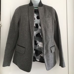 Vince Jackets & Blazers - Vince Wool and Leather Gray Blazer size 2