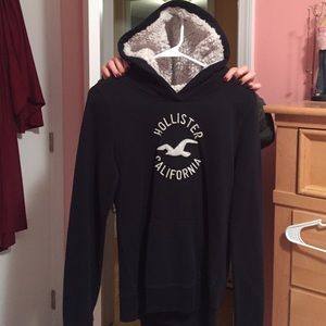 Hollister fuzzy hood pullover