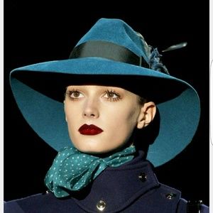 Gucci teal trilby hat