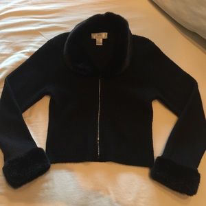 Lisa International Large Faux Fur Sweater