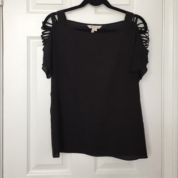 Bcbgeneration Black strappy sleeved top