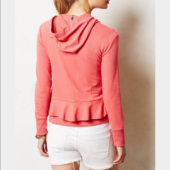 Coral hoodie from anthropologie