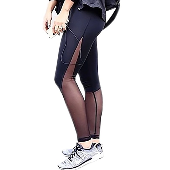 Sexy high waisted mesh leggings