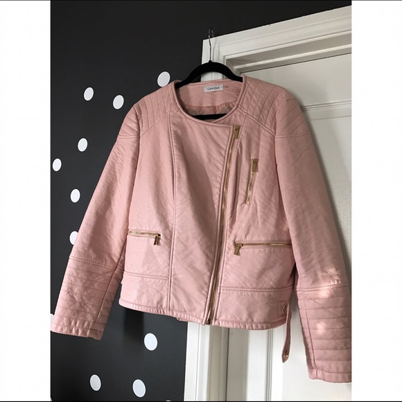 Calvin Klein Jackets & Coats - Blush Pink Faux Leather Jacket Calvin Klein Jackets & Coats - Blush Pink Faux Leather Jacket