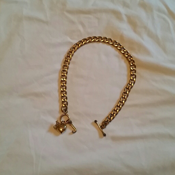 Juicy couture Gold Banner Heart Starter Necklace