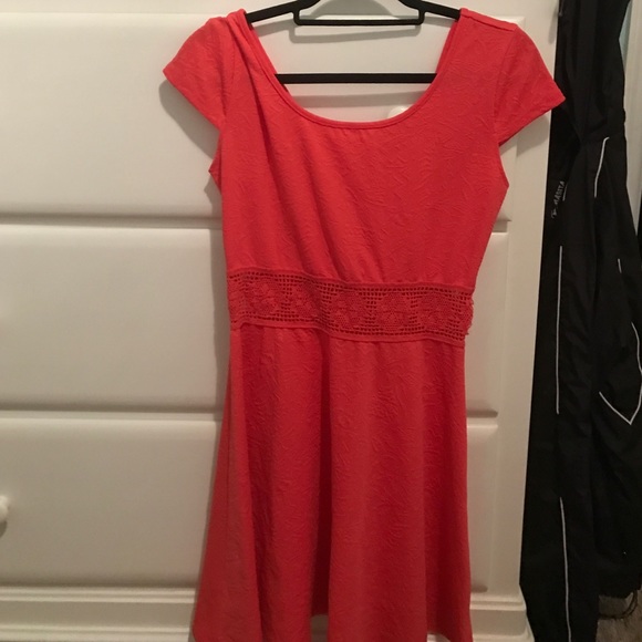 Pink dress with cut out floral band