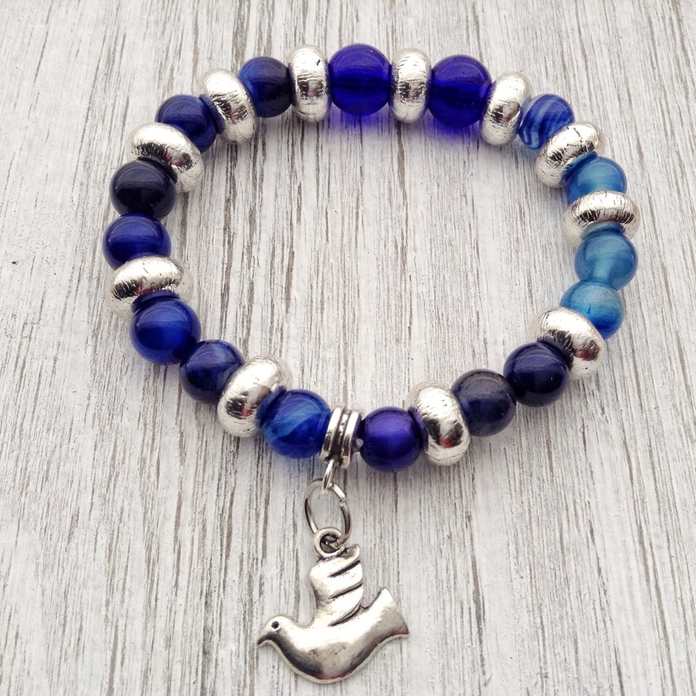 Never worn Blue Silver Bracelet