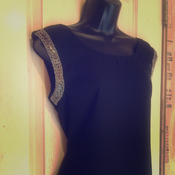 Black Beaded Blouse