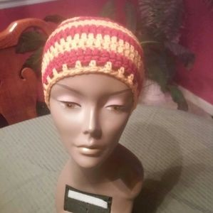 Yellow and Red Beanie